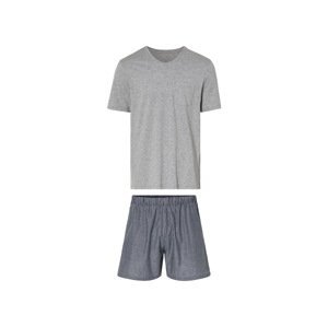 LIVERGY® Pánske krátke pyžamo (L (52/54), zelená/sivá)