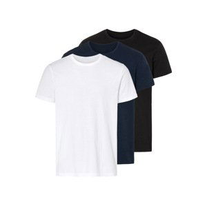 LIVERGY® Pánske tričko, 3 kusy (L (52/54), navy modrá/čierna/biela)