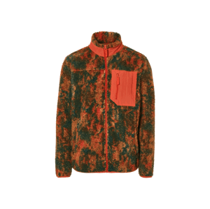 LIVERGY® Pánska flaušová bunda (celoplošná potlač/oranžová, XL (56/58))
