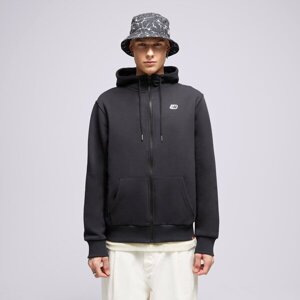 New Balance S Kapucňou Zip Hodie Mikina Čierna EUR M