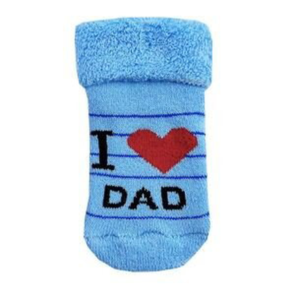 minidamla Novorodenecké ponožky- Dad, modré