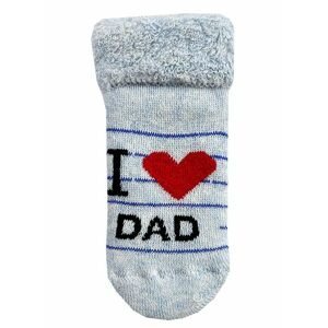 minidamla Novorodenecké ponožky- Dad, bledomodré