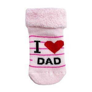 minidamla Novorodenecké ponožky- Dad, bledoružové