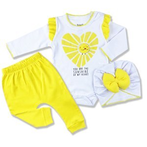 Miniworld (oblečenie s MALOU VADOU)3dielny kojenecký set - Slnko veľkosť: 68-74