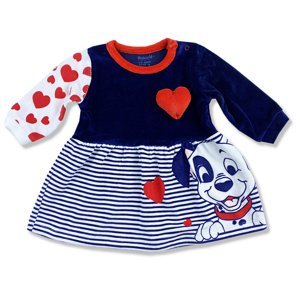 Miniworld (oblečenie s MALOU VADOU)Semišové šaty pre bábätká - Psíček veľkosť: 62-68