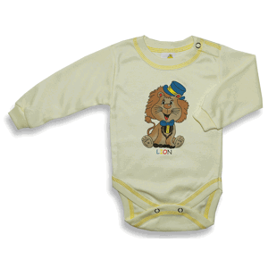 BABY´S WEAR Detské body - LION, žlté veľkosť: 62