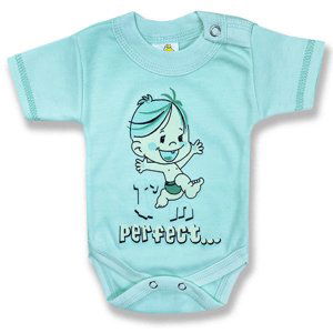 BABY´S WEAR Detské body, krátky rukáv-PERFECT, zelené veľkosť: 68