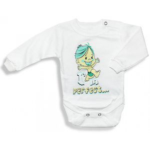 BABY´S WEAR Detské body- PERFECT, biele veľkosť: 56