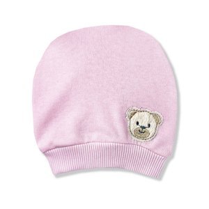 KAYRA baby Kojenecká čiapka- Macko, ružová veľkosť: 0-4m