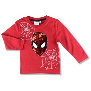 Cactus Clone Detské tričko s otočnými flitrami, - Spiderman, červené veľkosť: 98