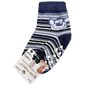 Mr. Pamut Protišmykové ponožky pre bábätká- Monkey, tmavomodrý veľkosť: 18-20