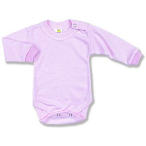 BABY´S WEAR Detské body - Jednofarebné ružové veľkosť: 56 (0-2m)