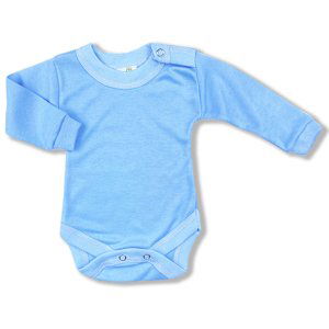 BABY´S WEAR Detské body - Jednofarebné modré veľkosť: 68 (4-6m)