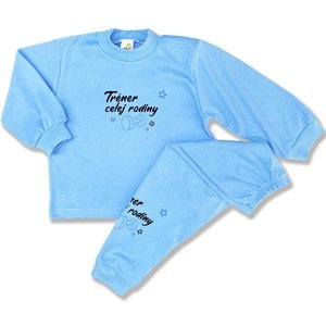 BABY´S WEAR Detské pyžamo - Tréner celej rodiny, modré veľkosť: 116 (6rokov)