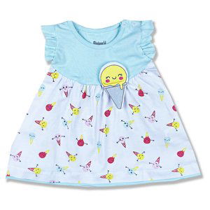 Miniworld Dievčenské letné šaty- Zmrzlina, mentolové veľkosť: 74