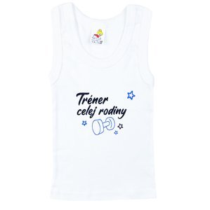BABY´S WEAR Detské tričko - Tréner, biele veľkosť: 104