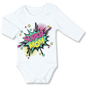 Baby Cool Detské body - Super Mom graffiti veľkosť: 80 (9-12m)