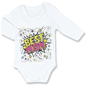 Baby Cool Detské body - Best Mom graffiti veľkosť: 1 mesiac