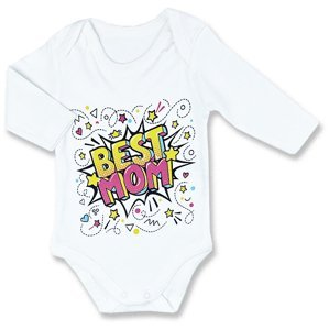 Baby Cool Detské body - Best Mom graffiti veľkosť: 3 mesiac