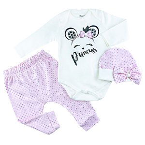 Miniworld 3dielna kojenecká súprava– Princess, ružová veľkosť: 62-68