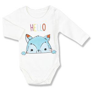 LULLABY Detské body - Hello Mačička veľkosť: 62 (2-4m)