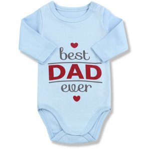 LULLABY Detské body - Best Dad, modré veľkosť: 1 mesiac