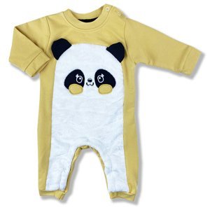 Miniworld Dupačky pre bábätká - Panda, žlté veľkosť: 74-80