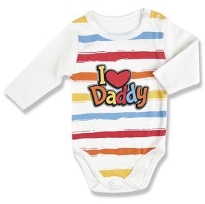 LULLABY Detské body - I love Daddy, farebné veľkosť: 80 (9-12m)