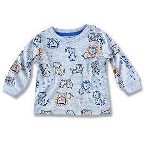 Miniworld Detské tričko- Roar, sivé veľkosť: 86 (12-18m)