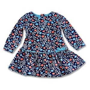 Miniworld Dievčenské šaty- Klasik, modré veľkosť: 80 (9-12m)