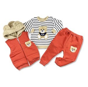 Hippil baby (oblečenie s MALOU VADOU) - 3dielny detský set - TEDDY veľkosť: 68 (4-6m)