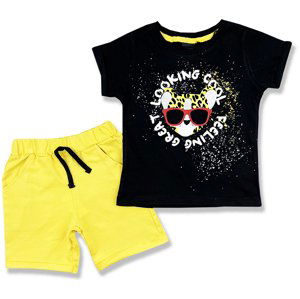 Miniworld Chlapčenský letný set- Looking cool, čierno-žltý veľkosť: 110