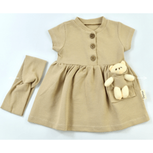 Popshops (oblečenie s MALOU VADOU)Letné šaty pre bábätká s mackom veľkosť: 74 (6-9m)