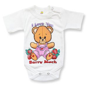 BABY´S WEAR Kojenecké body , krátky rukáv - BERRY veľkosť: 56