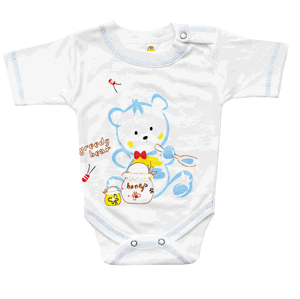 BABY´S WEAR Kojenecké body - krátky rukáv, Greedy Bear veľkosť: 56