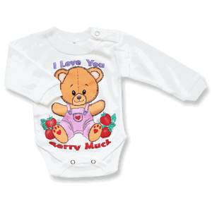 BABY´S WEAR Detské body – Berry, biele veľkosť: 56 (0-2m)