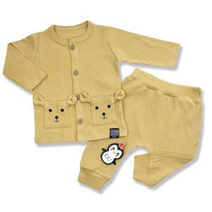 Baby Cool 2dielny set pre bábätká - Macko, horčicový veľkosť: 86 (12-18m)