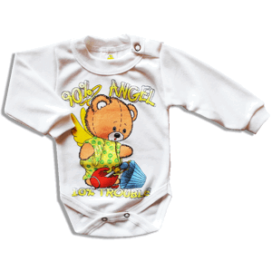 BABY´S WEAR Detské body – ANGEL, biele veľkosť: 98 (24-36m)