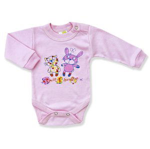 BABY´S WEAR Detské body - BEST FRIENDS, ružové veľkosť: 92 (18-24m)