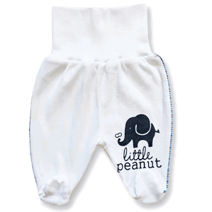 BABY´S WEAR Polodupačky pre bábätká, biele - Sloník veľkosť: 62 (2-4m)