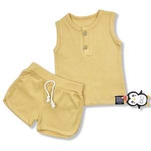Baby Cool 2dielny letný set s tričkom- Minimal, horčicový veľkosť: 6 mesiac