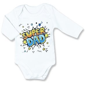 Baby Cool Detské body - Super Dad graffiti veľkosť: 6 mesiac