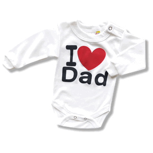 BABY´S WEAR Detské body - I love Dad veľkosť: 74