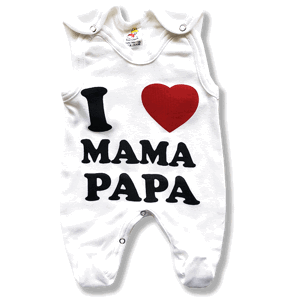 BABY´S WEAR Dupačky pre bábätká - I Love veľkosť: 56 (0-2m)