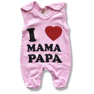 BABY´S WEAR Dupačky pre bábätká - I Love, ružové veľkosť: 74