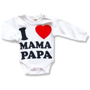 BABY´S WEAR Detské body - I love M&P veľkosť: 68