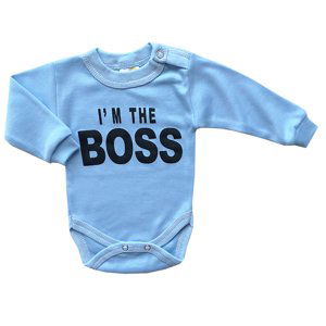 BABY´S WEAR Detské body - I'm Boss veľkosť: 68 (4-6m)