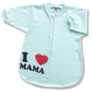 BABY´S WEAR Spací vak pre bábätká - Mama, zelený veľkosť: 68 (4-6m)