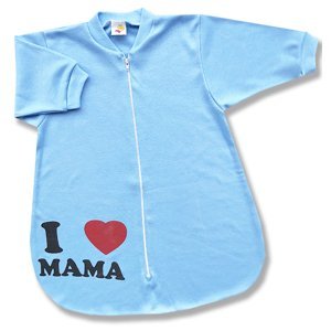 BABY´S WEAR Spací vak pre bábätká - Mama, modrý veľkosť: 56