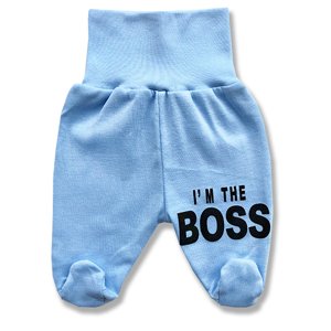 BABY´S WEAR Kojenecké polodupačky - Boss, modré veľkosť: 56